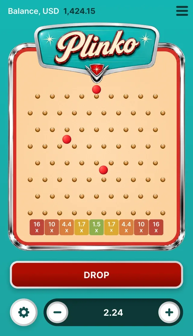 Plinko mobile screen 1