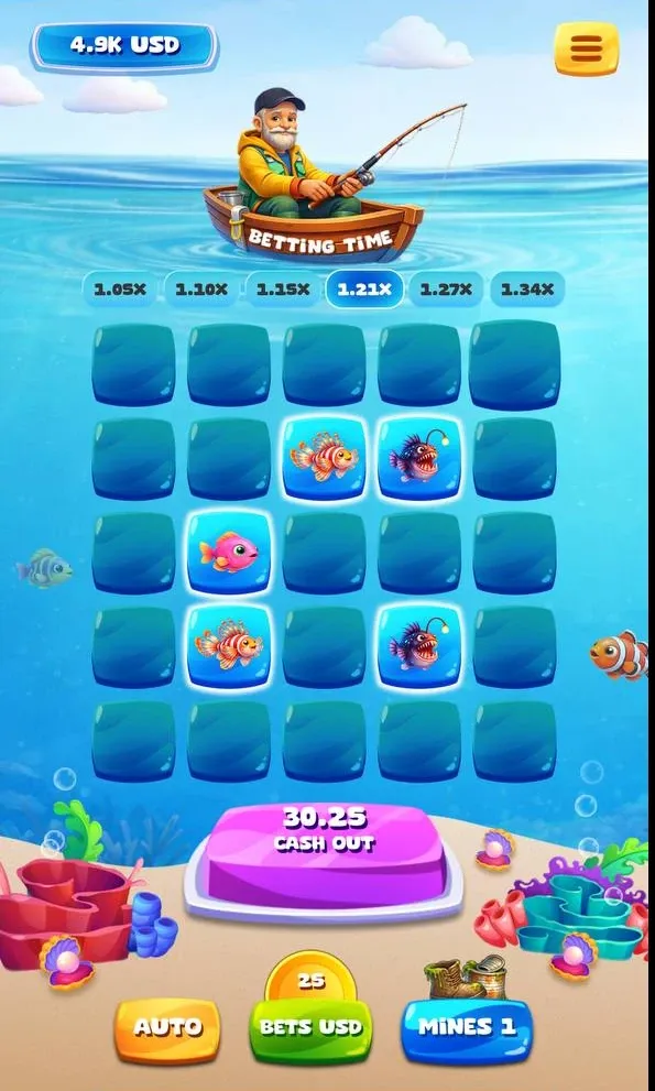 Fishing Mines mobile screen 2