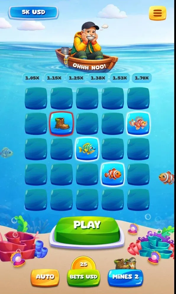 Fishing Mines mobile screen 3