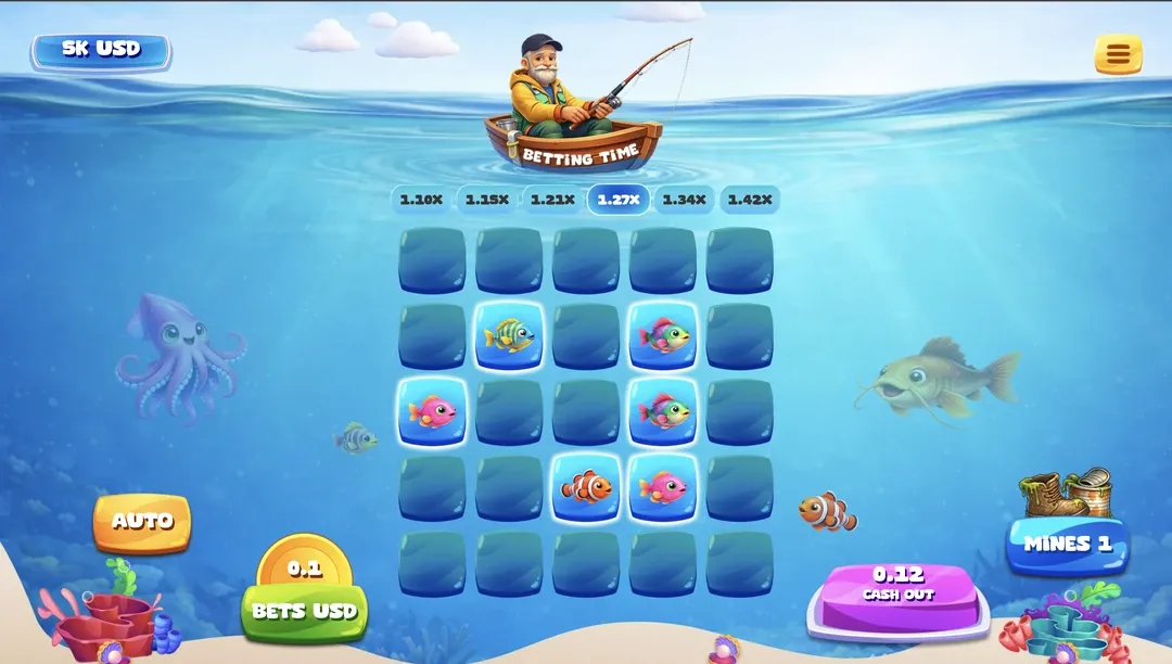 Fishing Mines gameplay