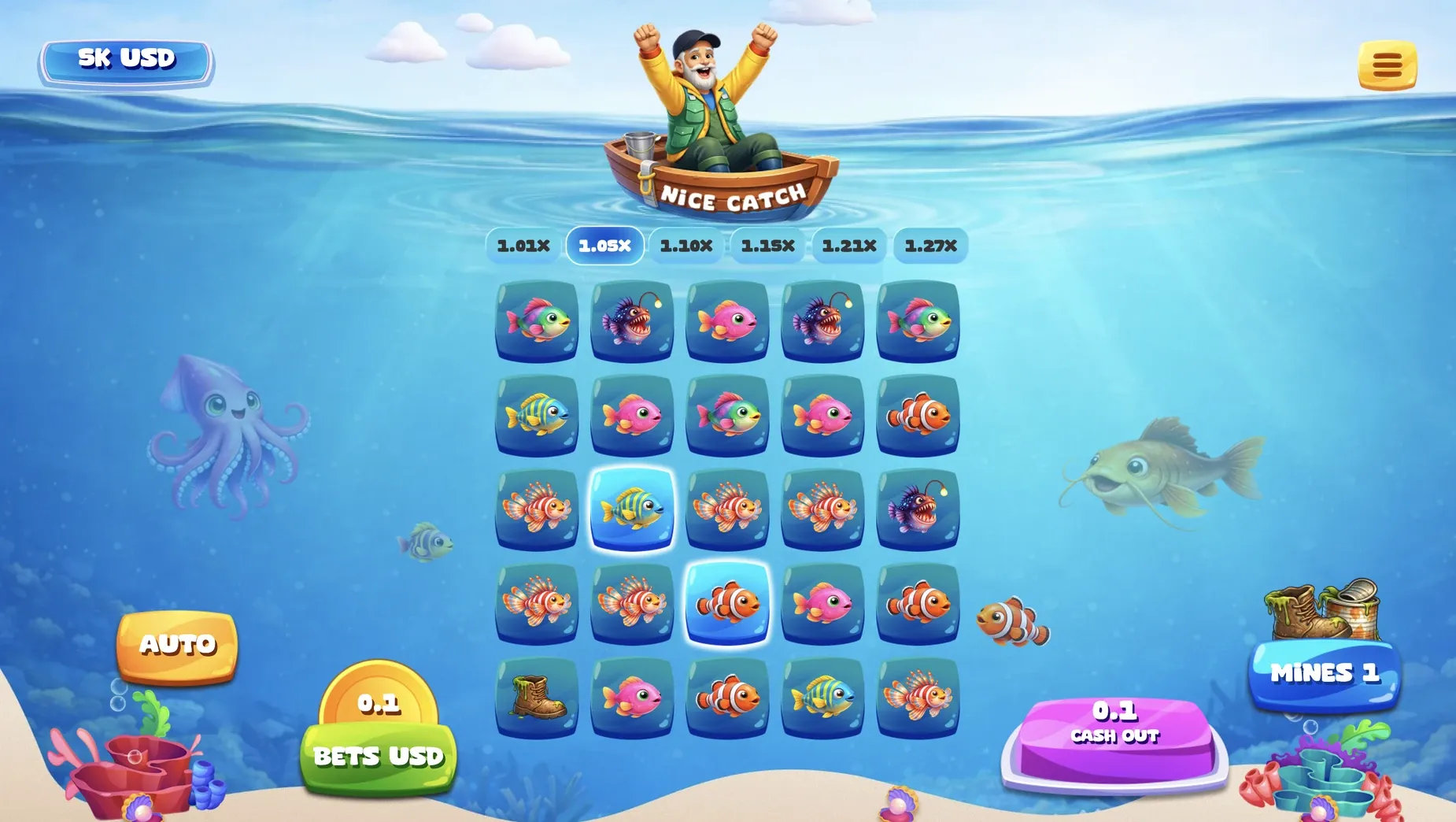 Fishing Mines desktop screen